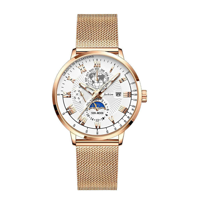 2024 new automatic movement Men's Watch fashion business trend Korean luminous calendar watch men's watch
