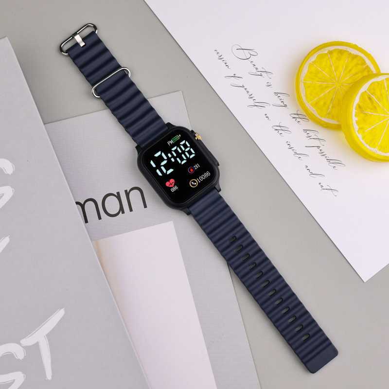 New Love Square Led Electronic Watch Creative Ocean Wave with Digital Luminous Watch for Women