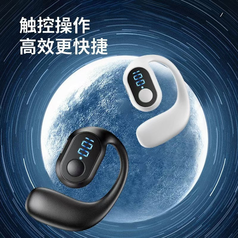 Popular Single-Ear Digital Display Ultra-Long Standby Bluetooth Headset Foreign Trade Wireless Bluetooth Headset with Large Sound and Long Battery Life