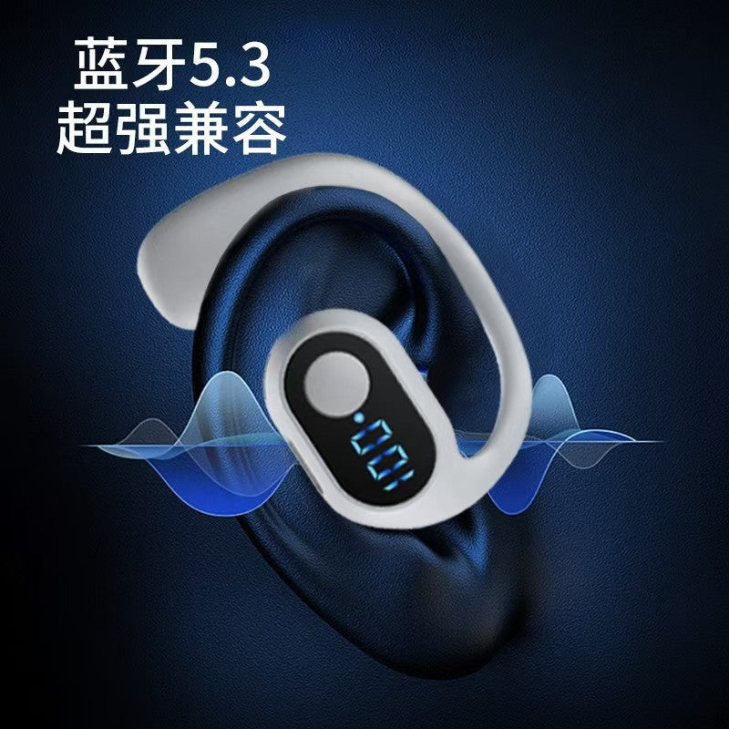 Popular Single-Ear Digital Display Ultra-Long Standby Bluetooth Headset Foreign Trade Wireless Bluetooth Headset with Large Sound and Long Battery Life