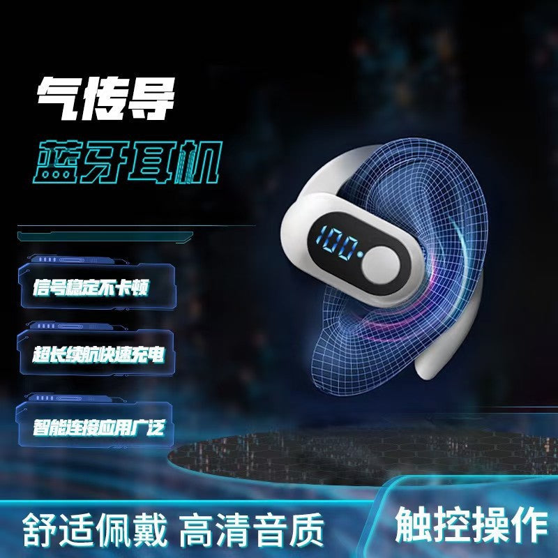 Popular Single-Ear Digital Display Ultra-Long Standby Bluetooth Headset Foreign Trade Wireless Bluetooth Headset with Large Sound and Long Battery Life