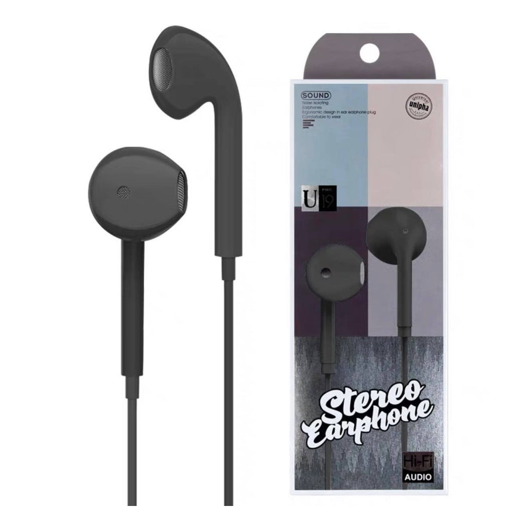 U19 U18 Wired Headphones Glossy U88 Macaron Headphones Flat Ear Heavy Bass Karaoke Call Microphone