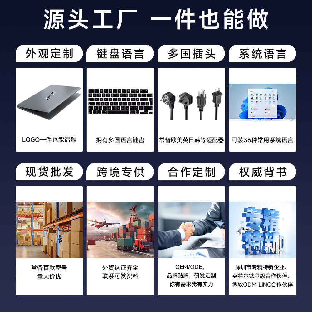2025 New 4-Thread 6500Y Student Laptop Business Office Laptop Thin and Light Laptop
