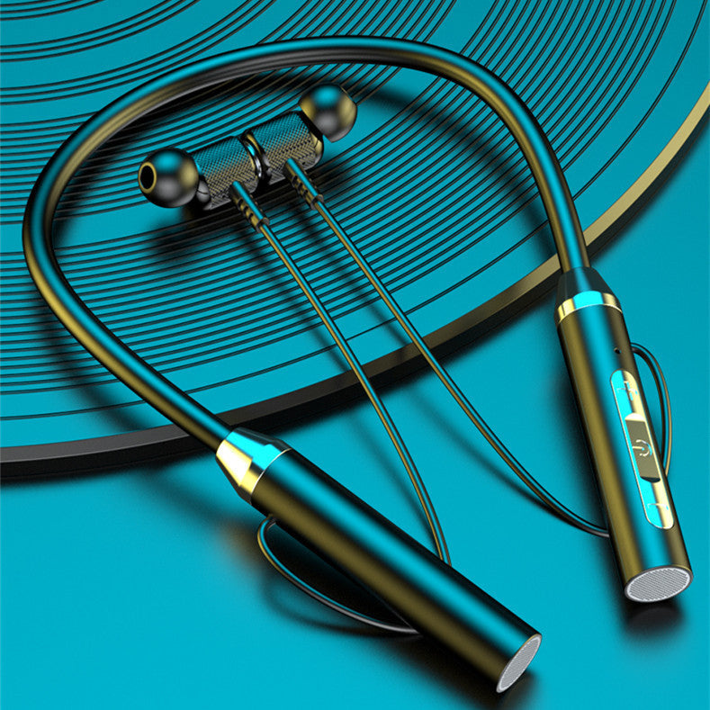 Popular Hanging Neck Bluetooth Headset Wireless Sports Ultra-Long Standby Heavy Bass Bluetooth Earbuds Factory Ready Stock