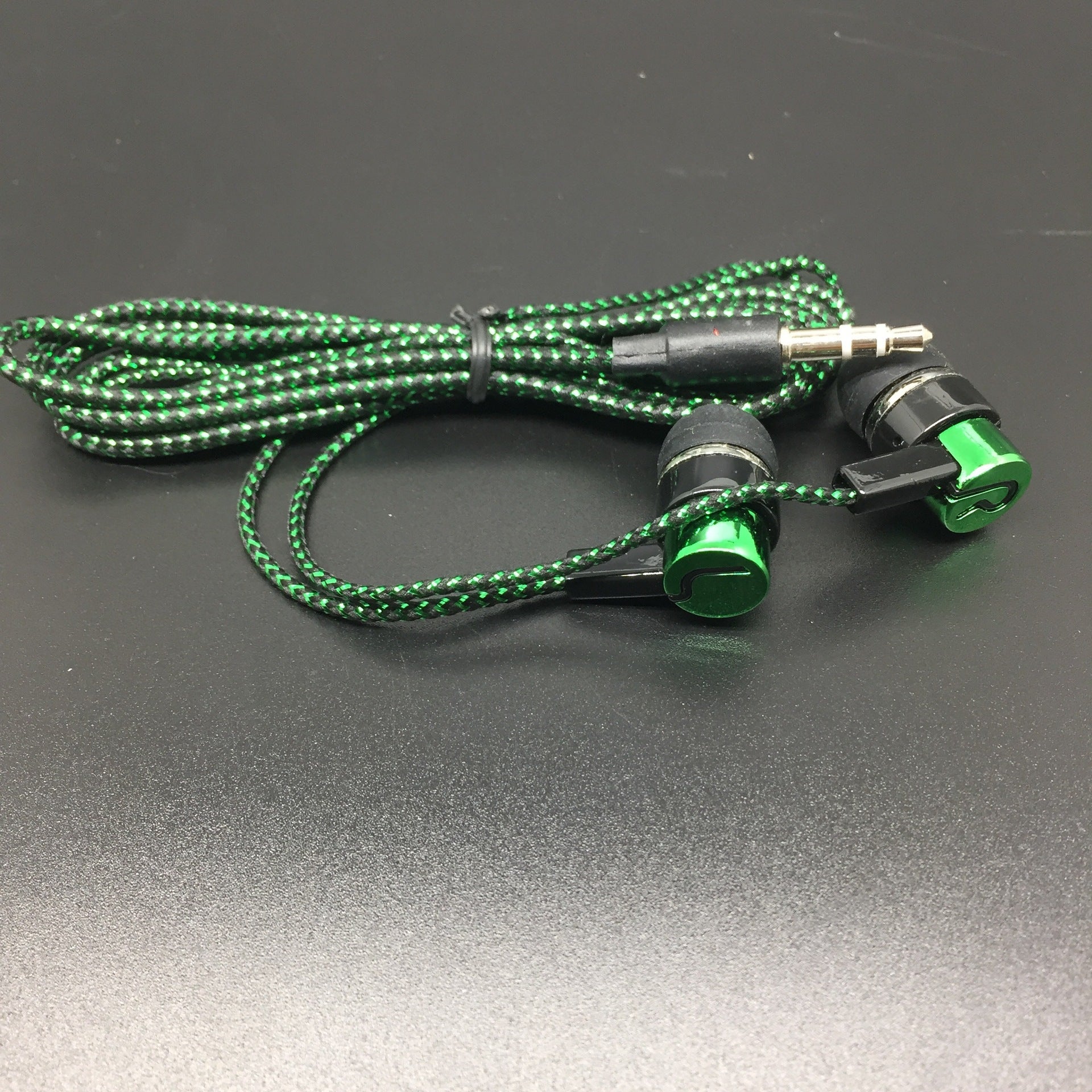 Free Shipping Headset MP3/mp4 Wiring Cloth Rope Heavy Subwoofer Headset In-Ear Woven Rope Colorful Headset