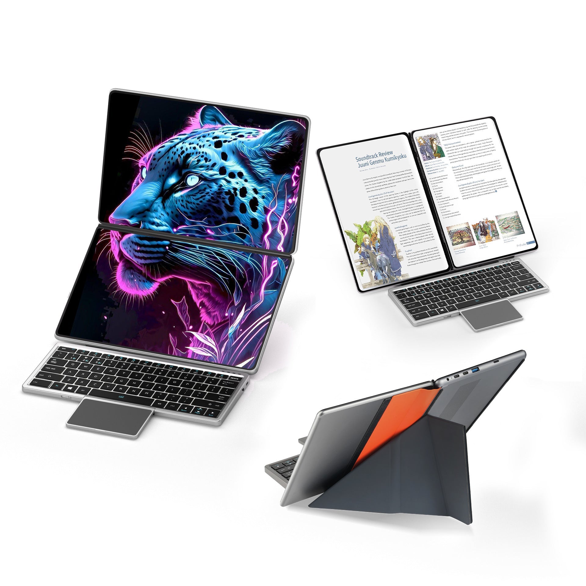 Core 12Th Generation Dual-Screen 10.95inch Laptop Wifi6 Touch Two-In-One  Thin and Light Office Use
