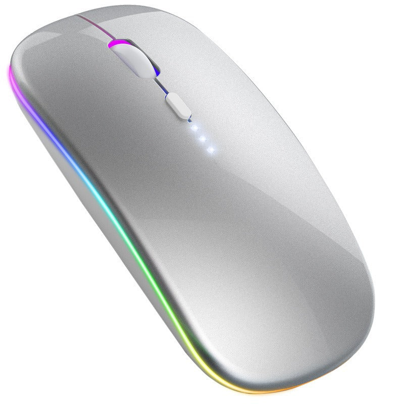 Rechargeable Wireless Bluetooth Dual-Mode Silent Mouse, Compatible with Mobile Phones and Tablets, Three-Mode