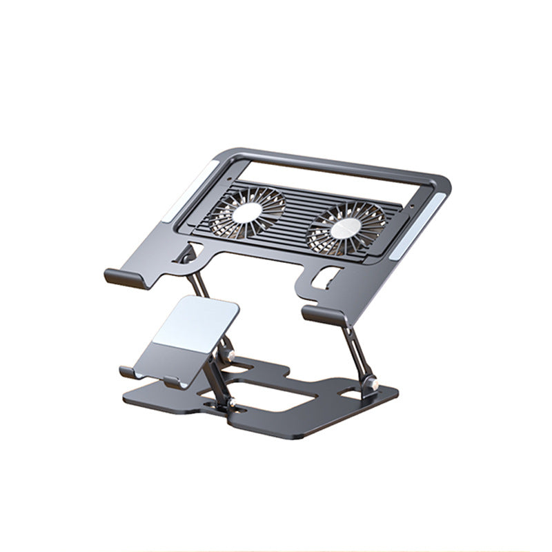 Laptop mobile phone two-in-one cooling bracket with fan mute game book heightening air-cooled cooling bracket