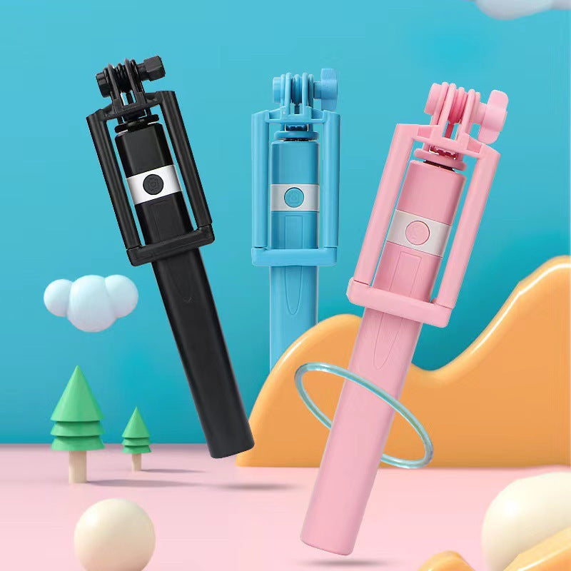Mobile Phone Wire-Controlled Selfie Stick Suitable for Android and Apple 3.5Typec Interface Telescopic Foldableing Selfie Stick