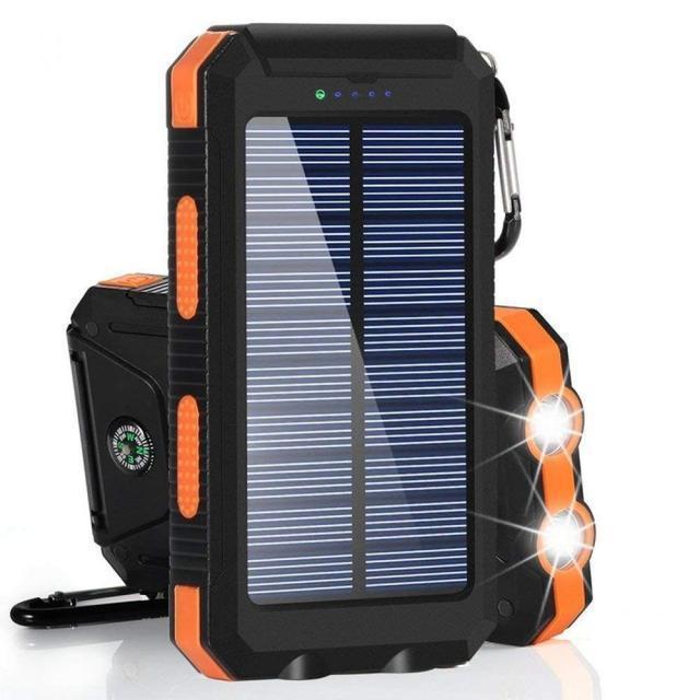 Solar Power Bank 20000Mah Camping Light Portable Power Bank