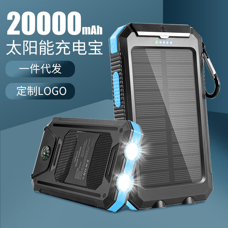 Solar Power Bank 20000Mah Camping Light Portable Power Bank