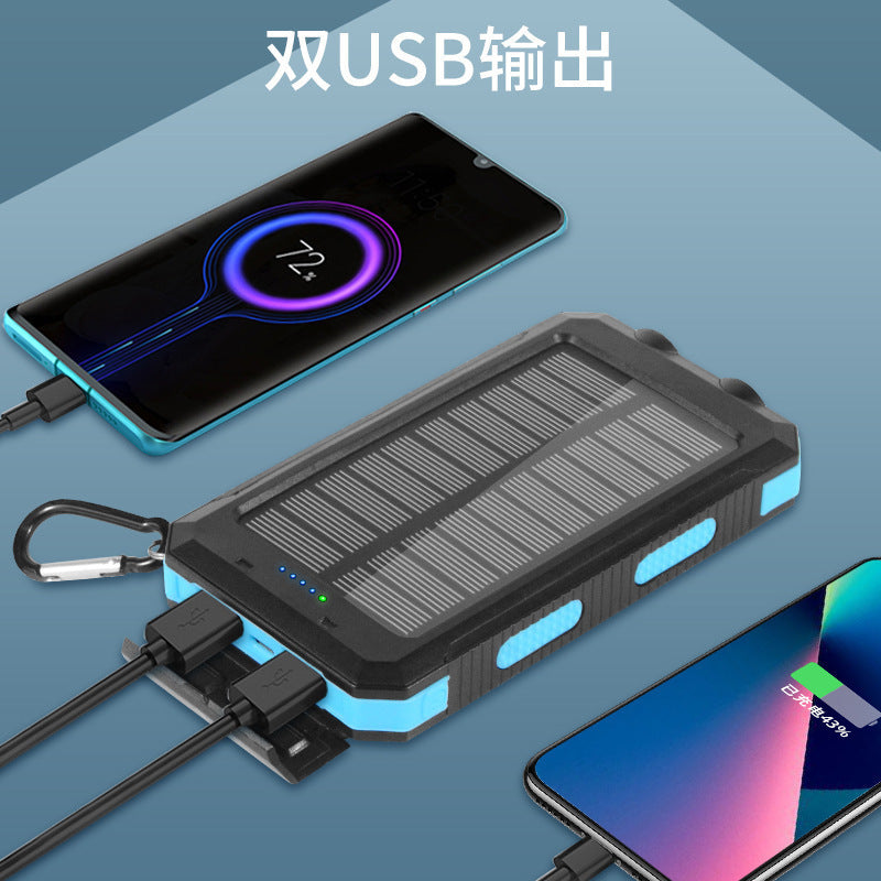 Solar Power Bank 20000Mah Camping Light Portable Power Bank
