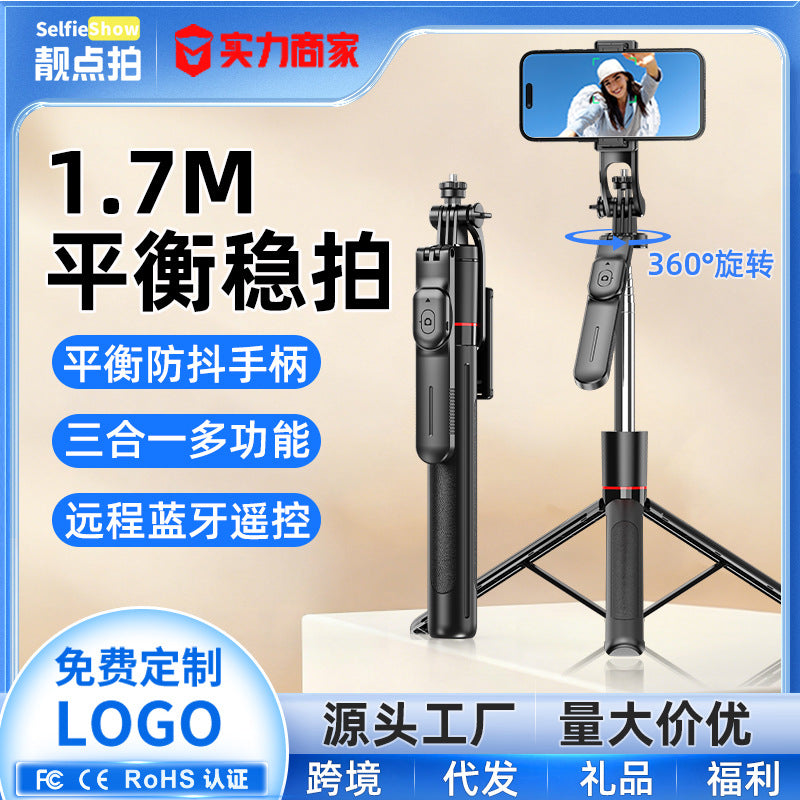 F16 Anti-Shake Retractable Selfie Stick Bluetooth Photo Live Streaming Gadget Portable Phone Stand Tripod Selfie Stick