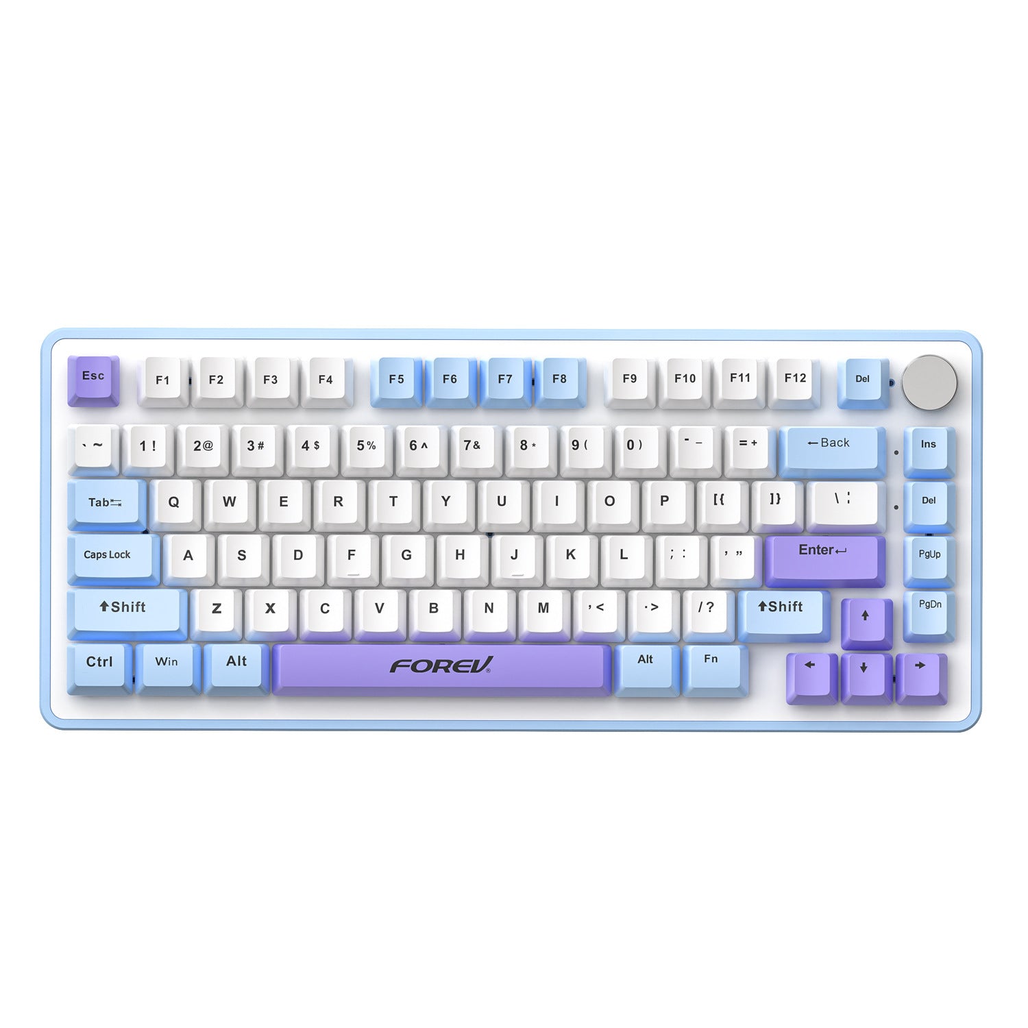 K82 Wired Game E-sports Joint Gasket Three-mode Mechanical Keyboard High Color Value RGB Knob Mechanical Keyboard