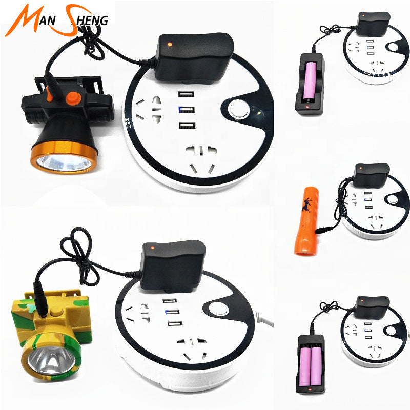 Headlamp charger DC3.5/5.5 head European gauge intelligent turn lamp 4.2V flashlight direct charging adapter wholesale