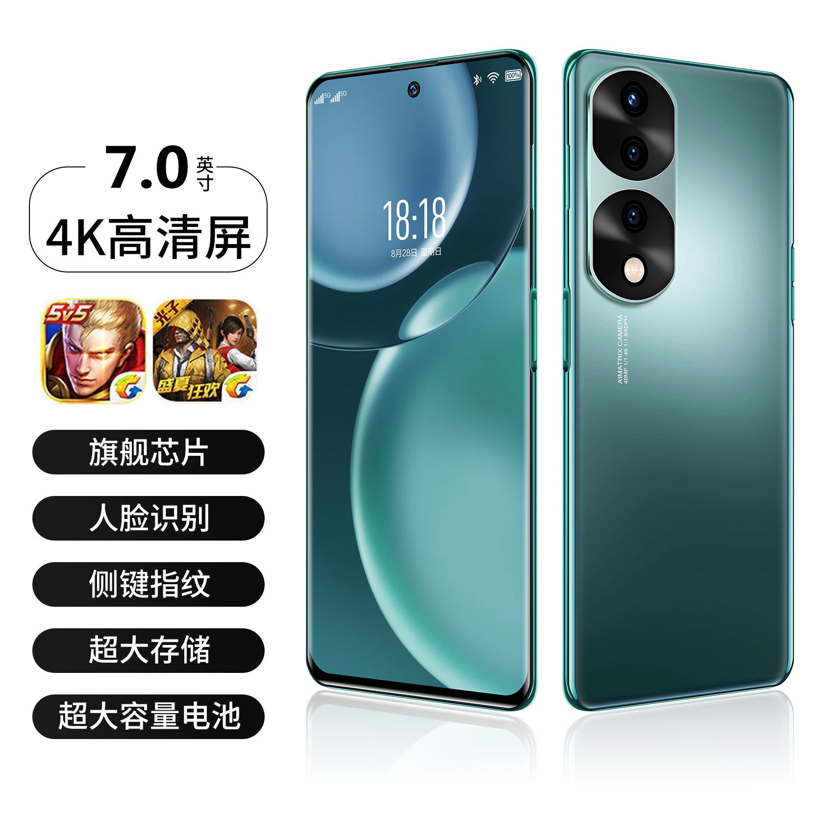 Brand New Genuine M40Pro Large Screen Full Network 4g 5g Smart Gaming Thin-Wing Mobile Phone