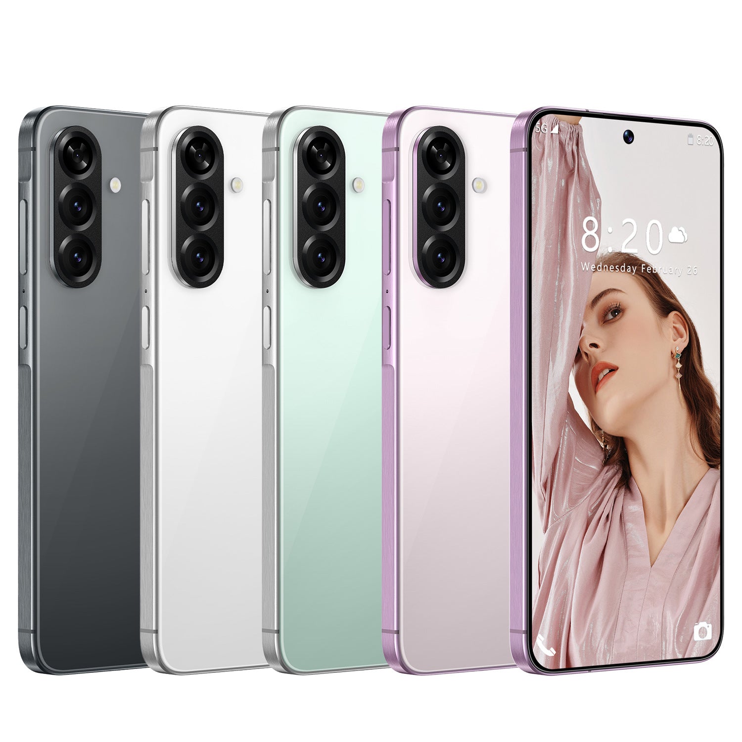 New  A56 Mobile Phone 12.0 Smartphone 4+64 Large Screen 7.3inch Android 12.0 Popular Foreign Trade Mobile Phone