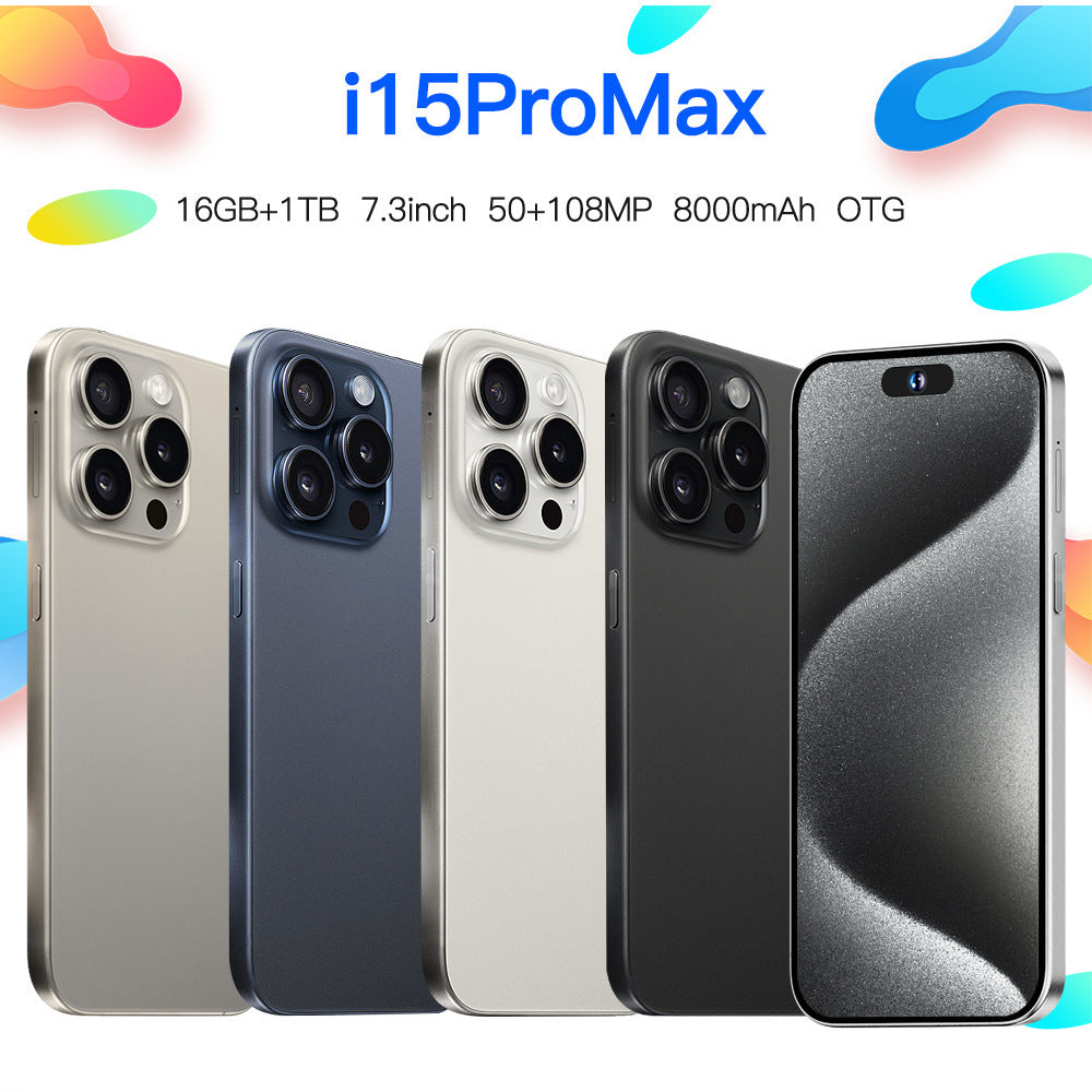 I15Promax cross-border foreign trade Android 7.3 inch smartphone 2 16G export low price in stock phone