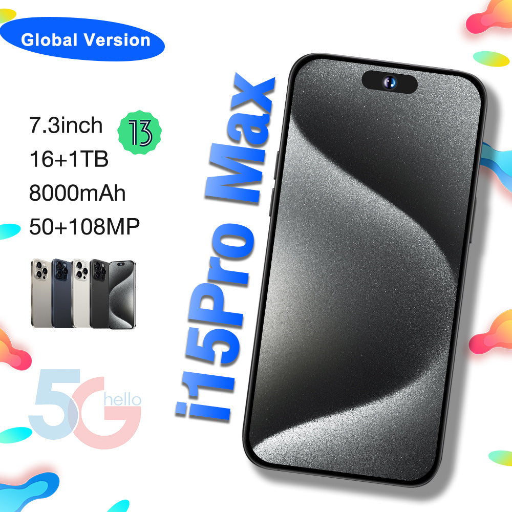 I15Promax cross-border foreign trade Android 7.3 inch smartphone 2 16G export low price in stock phone