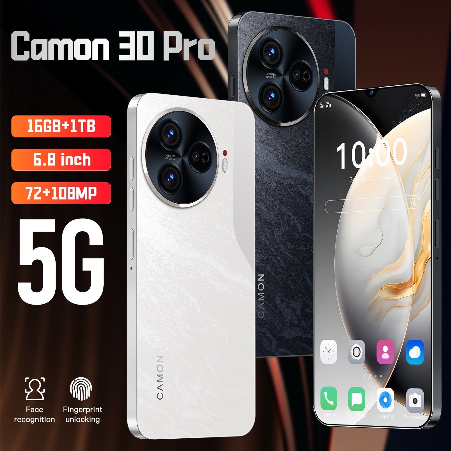 Mobile phone Camon 30 Pro6.8 inch incell large screen 2 16G all-in-one foreign trade Android machine