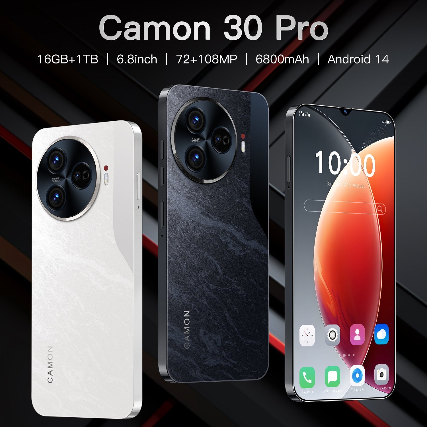 Mobile phone Camon 30 Pro6.8 inch incell large screen 2 16G all-in-one foreign trade Android machine