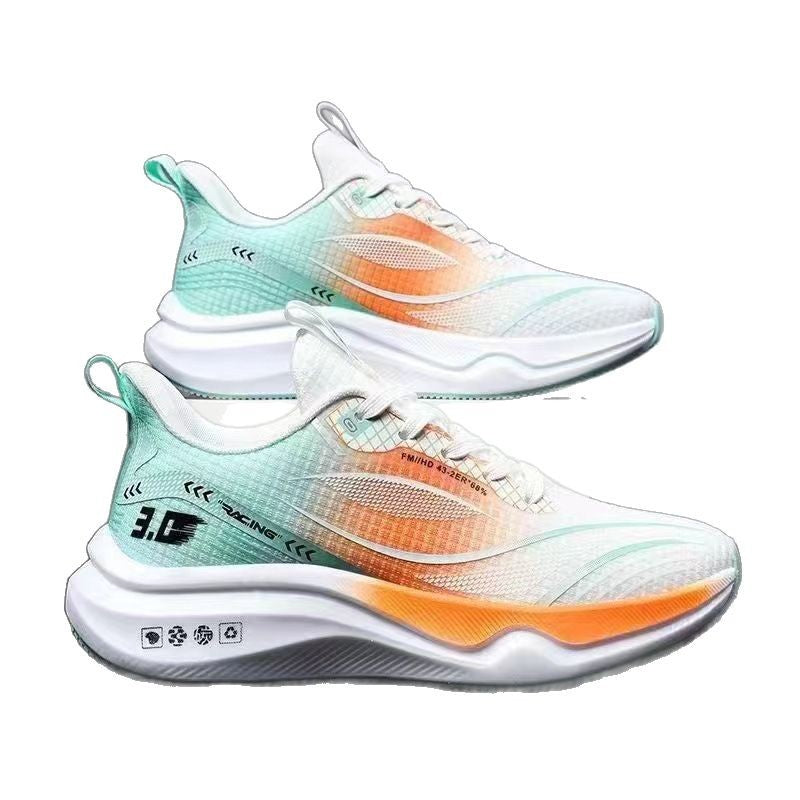 Spring and Autumn New Ultra-Light Running Shoes Sports Shoes Breathable Shock-Absorbing Soft-Soled Student Lightweight Running Shoes for Men