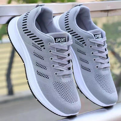 2024 Four Seasons New Men's Flying Mesh sneaker Fashionable All-match Breathable Casual Shoes Comfortable Walking Shoes