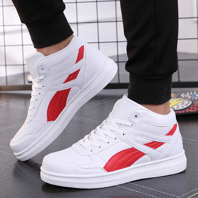 New Casual Sneakers, Fashionable Male and Female Student Skateboard Shoes, Leather Canvas Shoes, High-Top Casual Sports Sneakers