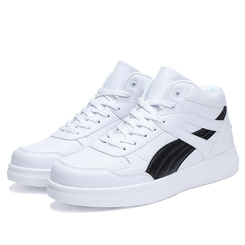 New Casual Sneakers, Fashionable Male and Female Student Skateboard Shoes, Leather Canvas Shoes, High-Top Casual Sports Sneakers