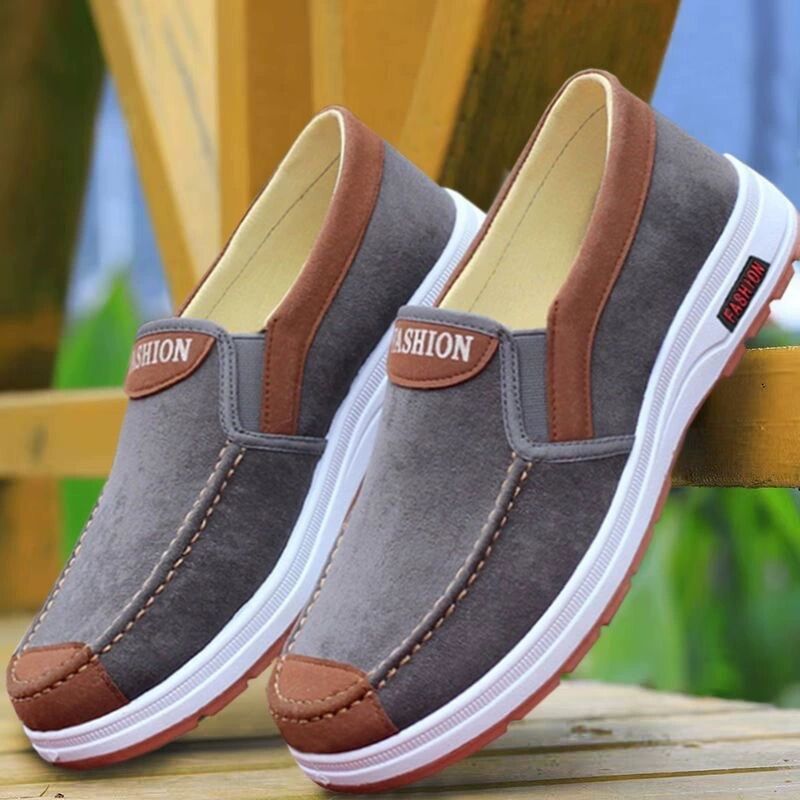 Breathable cloth shoes Beijing beef tendon bottom soft old non-slip lightweight: shoes wear-resistant work shoes canvas shoes comfortable men's board