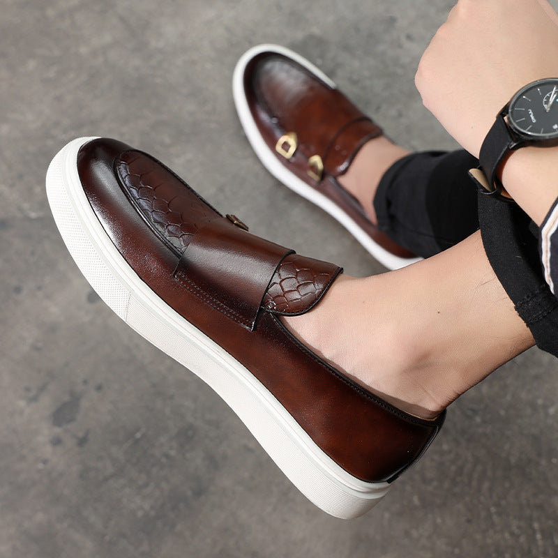 Foreign Trade Large Size Men's Shoes Amazon's Popular Fashion Casual Leather Shoes Men's British Style Shoes Men's Sneakers