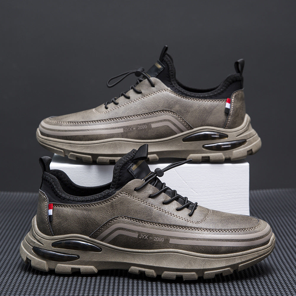 Shoes Men's Shoes Spring and Autumn Sports Shoes Trendy New Large Size Casual Leather Men's Velvet Breathable Dad Shoes Wholesale