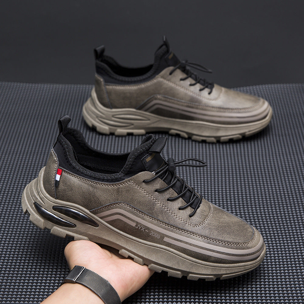 Shoes Men's Shoes Spring and Autumn Sports Shoes Trendy New Large Size Casual Leather Men's Velvet Breathable Dad Shoes Wholesale