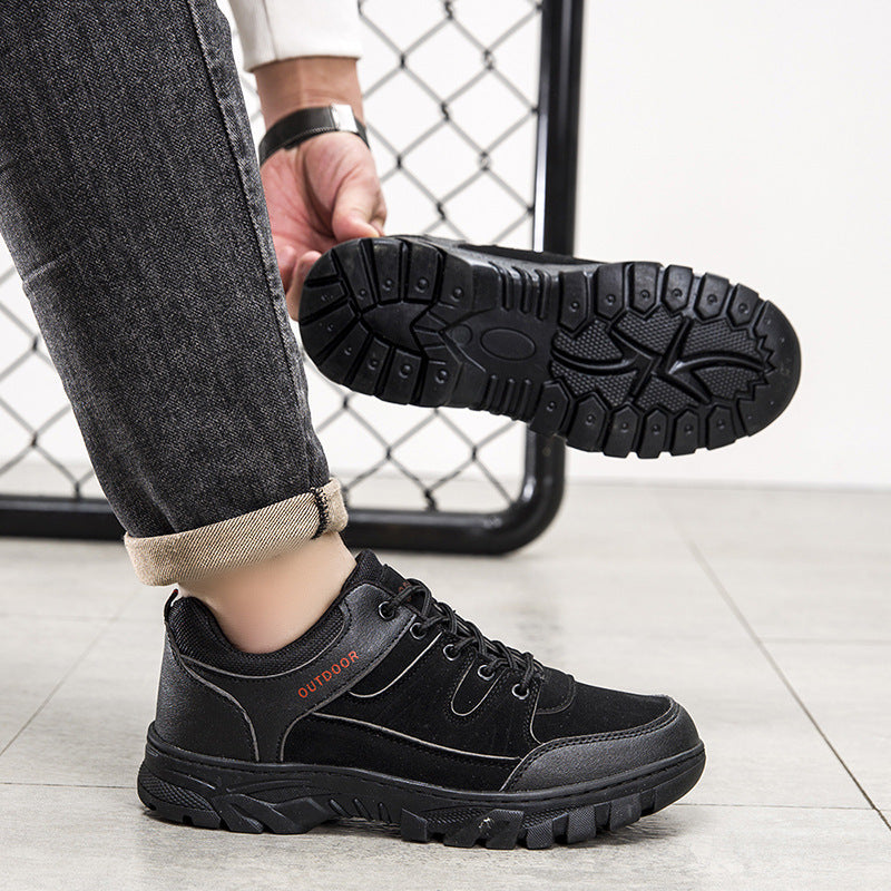 cold-stick men's shoes leisure travel sneaker hiking outdoor comfortable hiking shoes waterproof platform tooling shoes