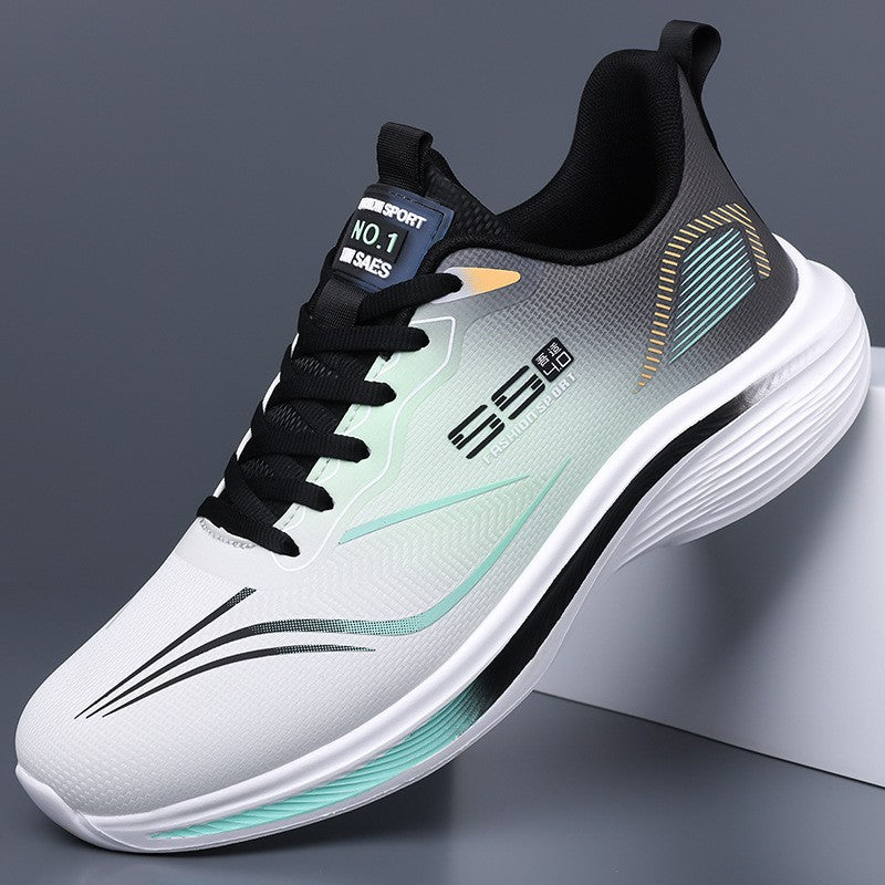 Men's Shoes, Ultra-Light Running Shoes, New Summer Leather Anti-Odor Shoes, Breathable Sports Shoes, Shock-Absorbing, Lightweight, Casual Men's Running Shoes