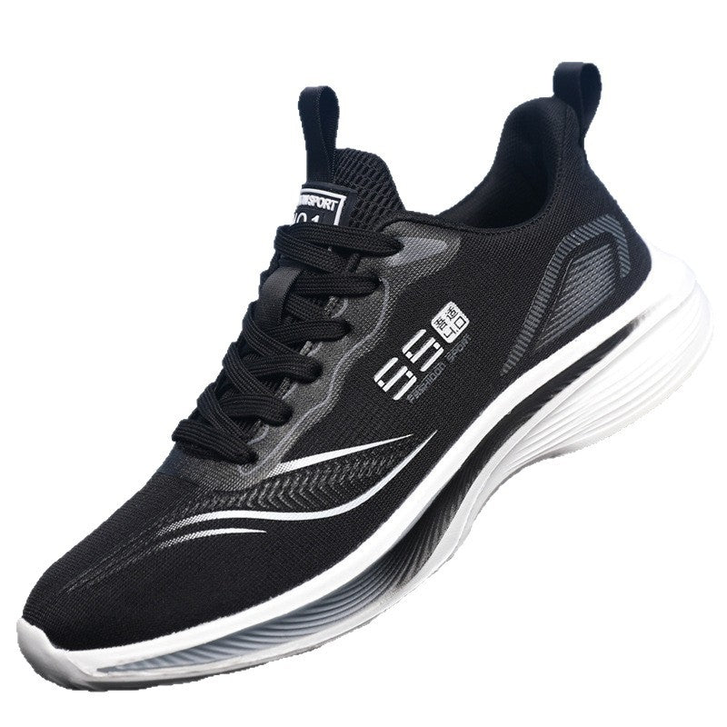 Men's Shoes, Ultra-Light Running Shoes, New Summer Leather Anti-Odor Shoes, Breathable Sports Shoes, Shock-Absorbing, Lightweight, Casual Men's Running Shoes