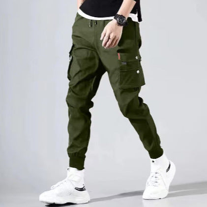 Trendy Cargo Pants for Men 2025 New Korean Style Jogger Versatile Casual Pants Functional Style Youth Long Pants Men