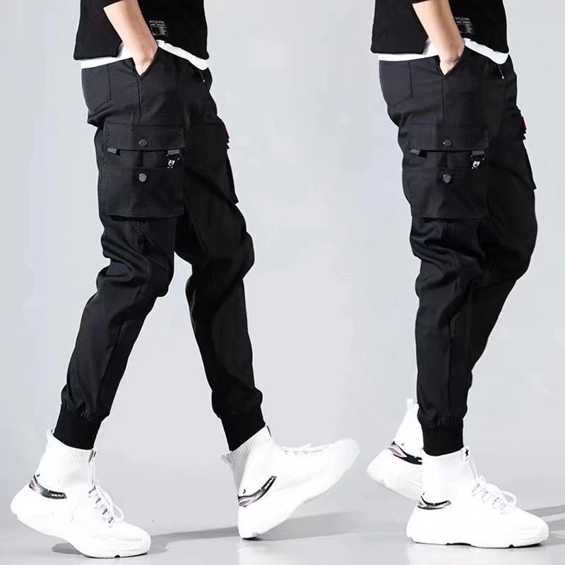 Trendy Cargo Pants for Men 2025 New Korean Style Jogger Versatile Casual Pants Functional Style Youth Long Pants Men