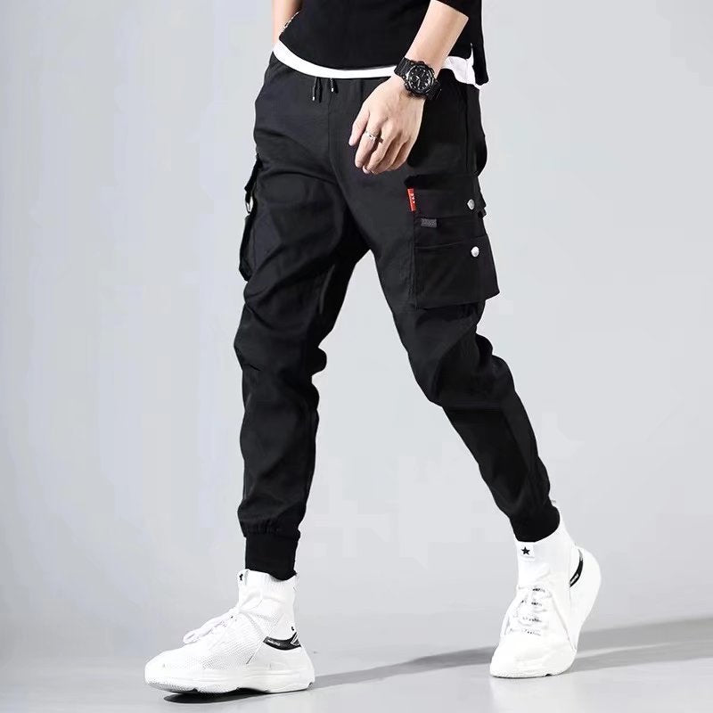 Trendy Cargo Pants for Men 2025 New Korean Style Jogger Versatile Casual Pants Functional Style Youth Long Pants Men