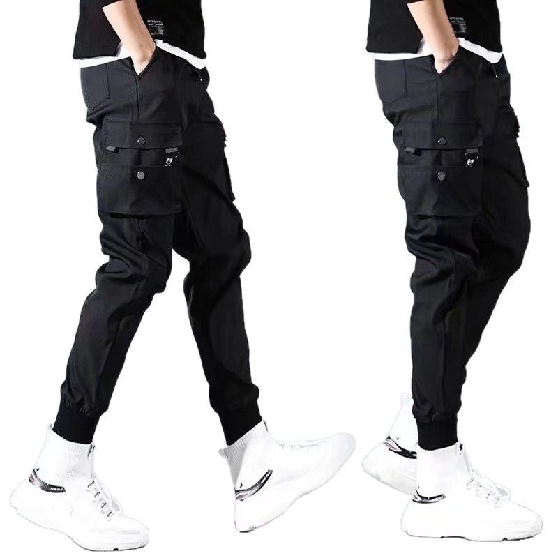 Trendy Cargo Pants for Men 2025 New Korean Style Jogger Versatile Casual Pants Functional Style Youth Long Pants Men
