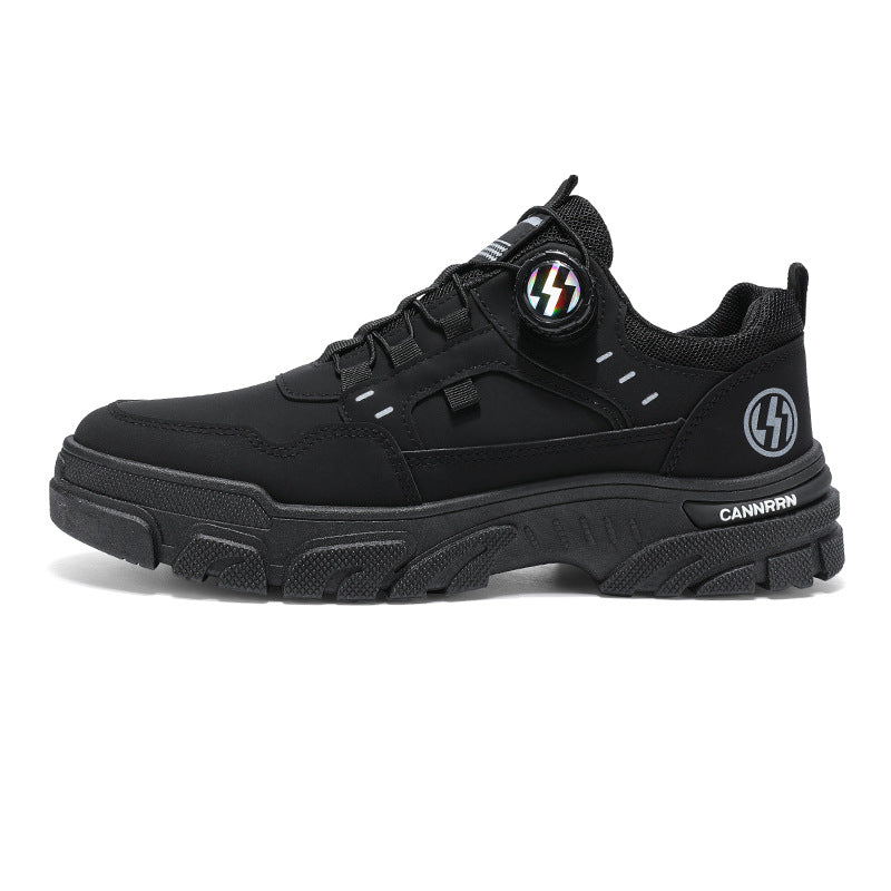 Men's Shoes 2025 Spring New Low-top Slip-on Swivel Button Sports Casual Trendy Shoes Outdoor Waterproof Tooling Shoes