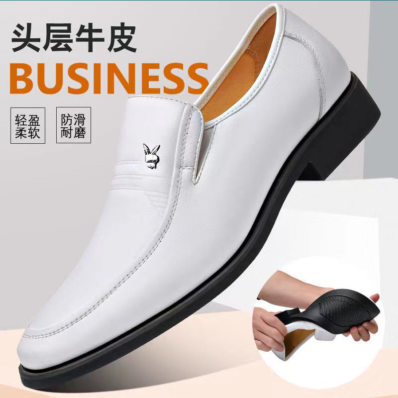 Genuine leather men's shoes special clearance leather shoes youth fashion all-match trendy men's shoes soft-soled business casual shoes trendy