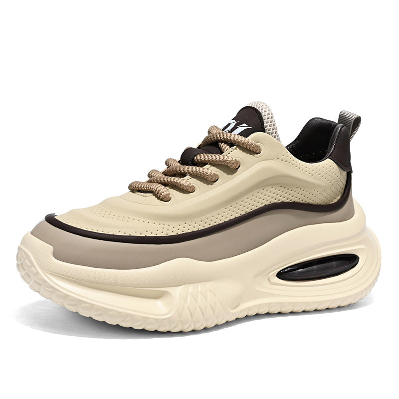 Men's Shoes 2025 Spring New Fashion Sports Casual Shoes Men's All-match Thick-soled Increased Wear-resistant Torre Shoes