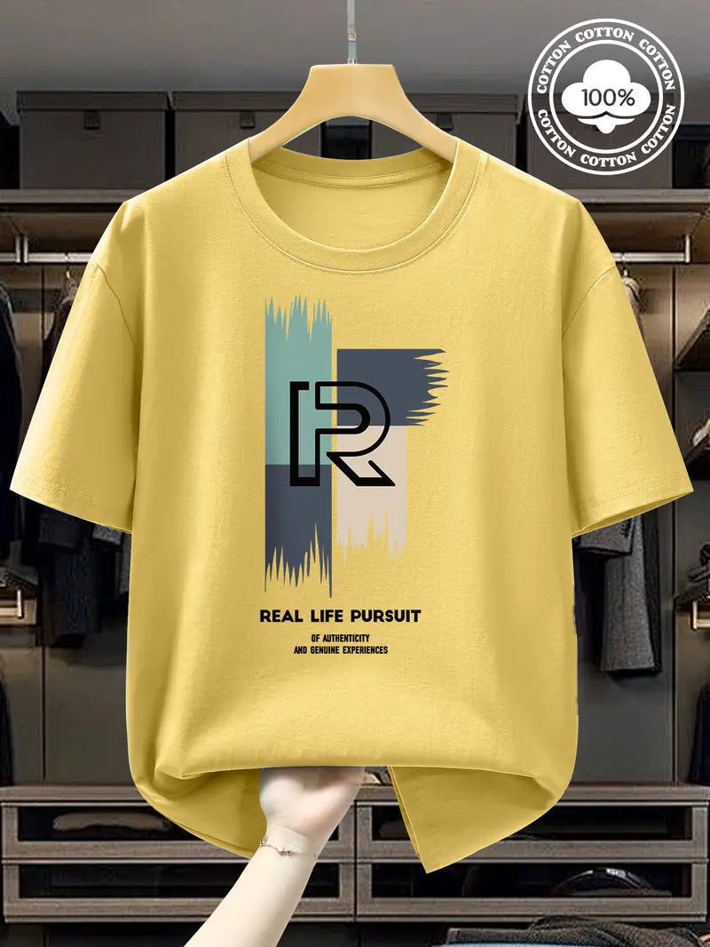 Color Matching Fashion 3D Printing Summer Men's T-Shirt Street Trend Casual Short Sleeve O-Neck Creative Clothing