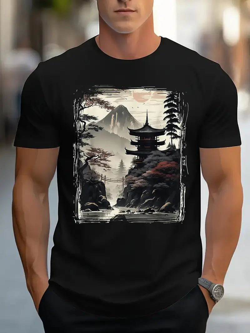 Color Matching Fashion 3D Printing Summer Men's T-Shirt Street Trend Casual Short Sleeve O-Neck Creative Clothing