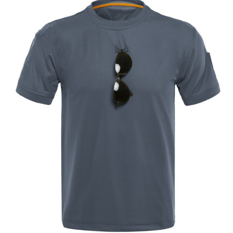 Camouflage Training T-Shirt Outdoor Running Mountaineering Sports Quick-Drying Short-Sleeved Casual Breathable Round Neck T-Shirt