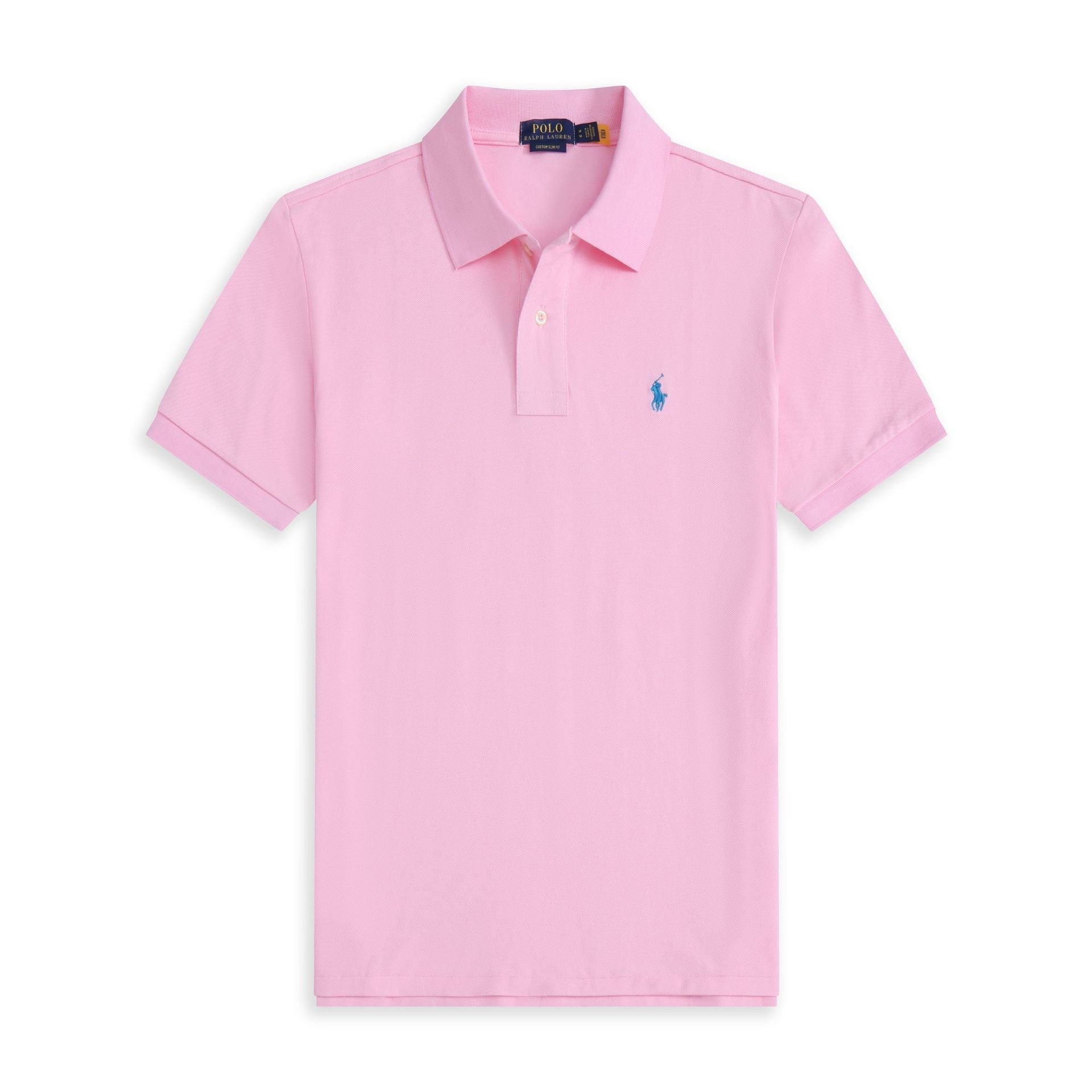 Summer Export Rlpolo Shirt Men's Short-Sleeved T-Shirt Lapel Pony Logo Embroider Casual Wear Simple and Casual