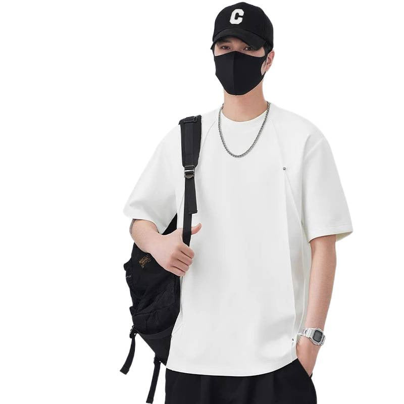 Designer Men's Short-Sleeved T-Shirt Summer New Air Layer Cool T-Shirt Versatile Men's Half-Sleeved High-End Men's Clothing