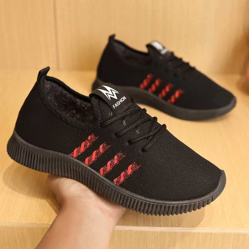 Spring New Women's Shoes Breathable Lightweight Mother Shoes Casual Comfortable All-match Sneakers Middle-aged and Elderly Walking Shoes