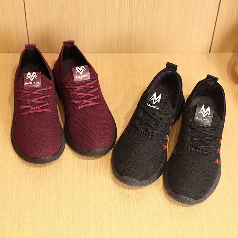 Spring New Women's Shoes Breathable Lightweight Mother Shoes Casual Comfortable All-match Sneakers Middle-aged and Elderly Walking Shoes